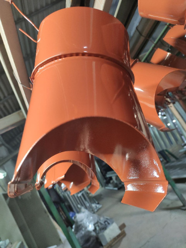 Желоб водосточный оцинкованный порошок ф120х2000мм RAL 8004 фото 2