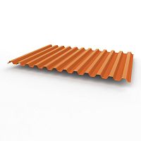 Профнастил оцинкованный с полимерным покрытием полиэстер С21 buildstor 0,35х1051мм RAL 2010 Сигнальный оранжевый