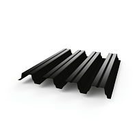 Профнастил Н75 - 0,8 (RAL 9005) с полимерным покрытием (полиэстер)