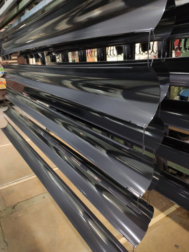 Желоб водосточный оцинкованный порошок ф150х2000мм RAL 9004 фото 7