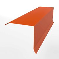 Планка примыкания нижняя для кровли оцинкованная с порошковым покрытием 0,45мм ширина менее 625 мм RAL 2004
