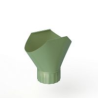 Воронка желоба оцинкованная накладная порошок ф120мм RAL 6021