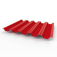 Профнастил оцинкованный с полимерным покрытием полиэстер НС35 buildstor 0,45х1060мм RAL 3020 Транспортный красный