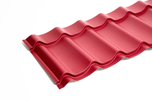 Металлочерепица Монтеррей классик оцинкованная с полимерным покрытием 0.5x1180мм  RAL 3009 фото 6