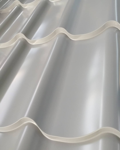 Металлочерепица Монтеррей классик оцинкованная с полимерным покрытием 0.5x1180мм  RAL 1018 фото 8