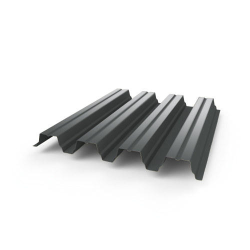 Профнастил Н75 - 0,65 (RAL 7012) с полимерным покрытием (полиэстер)