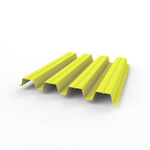 Профнастил оцинкованный с полимерным покрытием полиэстер Н57 buildstor 0,65х801мм RAL 1016 Жёлтая сера