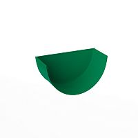 Заглушка желоба водосточного оцинкованная порошок ф120мм RAL 6024