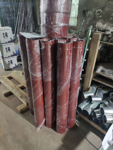 Труба водосточная оцинкованная порошок ф190х1250мм RAL 3011 Труба водосточная оцинкованная порошок ф190х1250мм RAL 3011