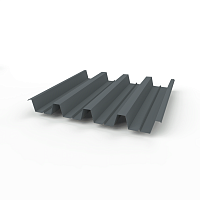 Профнастил Н60 (RAL 7011) 0,65х845мм оцинкованный, с полимерным покрытием (Полиэстер)