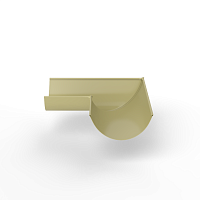 Угол 90 градусов водосточного желоба оцинкованный порошок ф120мм RAL 1000