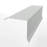 Планка примыкания нижняя для кровли оцинкованная с порошковым покрытием 0,45мм ширина менее 625 мм RAL 9003