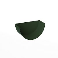 Заглушка желоба водосточного оцинкованная порошок ф120мм RAL 6020