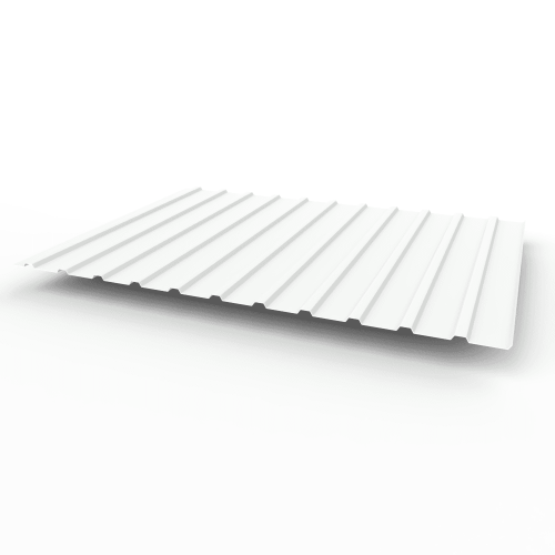 Профнастил оцинкованный с полимерным покрытием полиэстер С10 buildstor 0,5х1180мм RAL 9003 Сигнальный белый