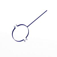 Крепление водосточный трубы сварное оцинкованное порошок ф90х10х250мм RAL 5002