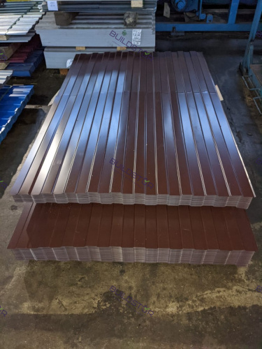 Профнастил оцинкованный с полимерным покрытием полиэстер С8 buildstor 0,5х1180мм RAL 8017 Шоколадно-коричневый фото 2