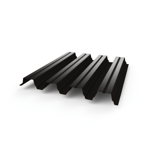 Профнастил Н75 - 0,7 (RAL 8022) с полимерным покрытием (полиэстер)