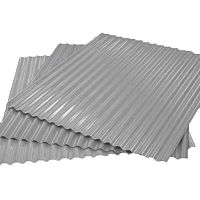 Гофрированный лист (гофролист) С15 RAL 9006 бело-алюминиевый эконом