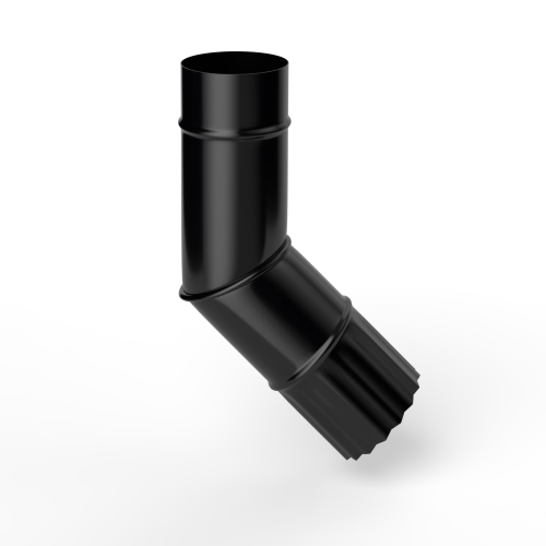 Колено водосточное оцинкованное порошок ф220мм RAL 9005 Колено водосточное оцинкованное порошок ф220мм RAL 9005