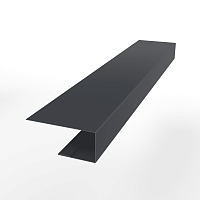 J-Профиль 18 мм RAL 7024 оцинкованный с порошковым покрытием 0,7 мм