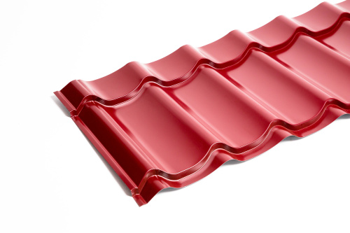 Металлочерепица Монтеррей классик оцинкованная с полимерным покрытием 0.5x1180мм  RAL 3009 фото 3