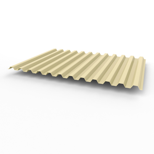 Профнастил оцинкованный с полимерным покрытием полиэстер С21 buildstor 0,5х1051мм RAL 1015 Светлая слоновая кость