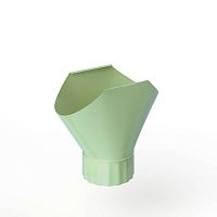 Воронка желоба оцинкованная накладная порошок ф150мм RAL 6019