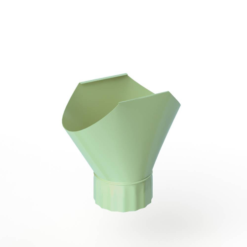 Воронка желоба оцинкованная накладная порошок ф150мм RAL 6019