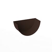 Заглушка желоба водосточного оцинкованная порошок ф120мм RAL 8017