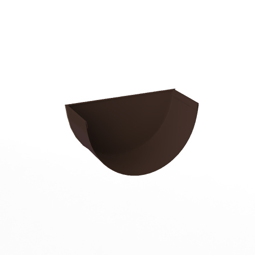 Заглушка желоба водосточного оцинкованная порошок ф120мм RAL 8017