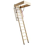 Лестница деревянная Docke Premium Termo складная 3-сегментная 120*70см 280см