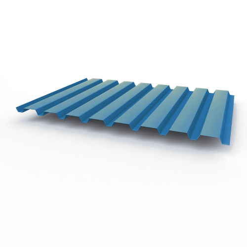 Профнастил оцинкованный с полимерным покрытием полиэстер С20 buildstor 0,7х1150мм RAL 5015 Небесно-синий Профнастил оцинкованный с полимерным покрытием полиэстер С20 buildstor 0,7х1150мм RAL 5015 Небесно-синий