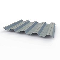 Профнастил оцинкованный с полимерным покрытием полиэстер НС44 buildstor 0,5х1047мм RAL 9006 Бело-алюминиевый