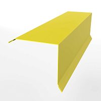 Планка примыкания нижняя для кровли оцинкованная с порошковым покрытием 0,45мм ширина менее 625 мм RAL 1018