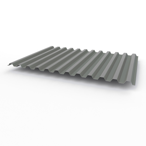Профнастил оцинкованный с полимерным покрытием полиэстер С21 buildstor 0,6х1051мм RAL 7037 Пыльно-серый