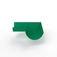 Угол 90 градусов водосточного желоба оцинкованный порошок ф120х400х400мм RAL 6024