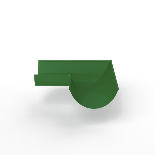 Угол 90 градусов водосточного желоба оцинкованный порошок ф120х400х400мм RAL 6010 Угол 90 градусов водосточного желоба оцинкованный порошок ф120х400х400мм RAL 6010