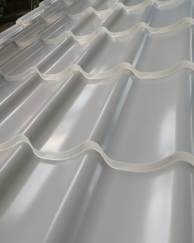 Металлочерепица Монтеррей классик оцинкованная с полимерным покрытием 0.45x1180мм  RAL 5021 фото 8