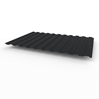 Профнастил оцинкованный с полимерным покрытием полиэстер С8 buildstor 0,5х1180мм RAL 9005 Чёрный янтарь