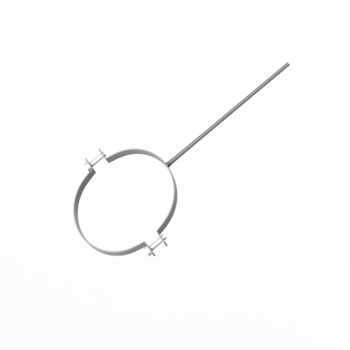 Крепление водосточный трубы сварное оцинкованное порошок ф180х10х250мм RAL 9023 Крепление водосточный трубы сварное оцинкованное порошок ф180х10х250мм RAL 9023