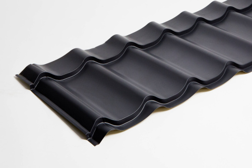 Металлочерепица Монтеррей классик оцинкованная с полимерным покрытием 0.5x1180мм  RAL 7005 фото 2