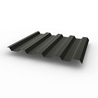 Профнастил НС44 (RAL 7022) 0,6х1047мм оцинкованный, с полимерным покрытием (Полиэстер)