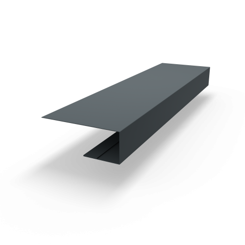 j планка RAL 7011 оцинкованная c порошковым покрытием 0,45мм