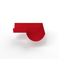 Угол 90 градусов водосточного желоба оцинкованный порошок ф120мм RAL 3020