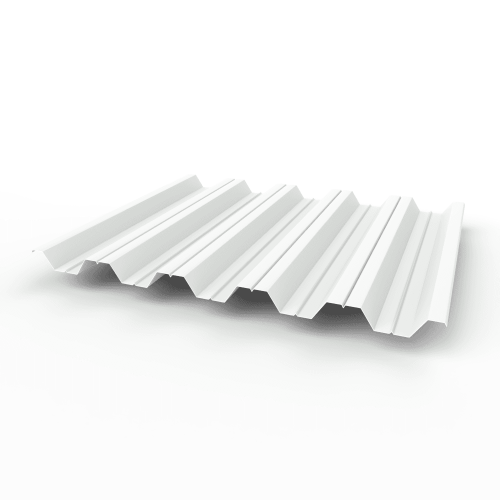 Профнастил оцинкованный с полимерным покрытием полиэстер НС35 buildstor 0,5х1060мм RAL 9003 Сигнальный белый