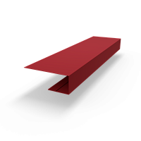 J профиль RAL 3002 оцинкованный c порошковым покрытием 0,45мм