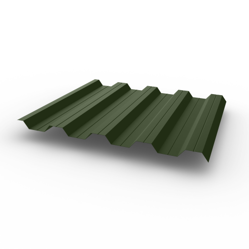 Профнастил НС44 (RAL 6003) 0,45х1047мм оцинкованный, с полимерным покрытием (Полиэстер)