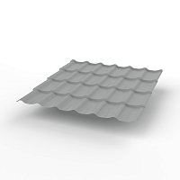 Металлочерепица Монтеррей классик оцинкованная с полимерным покрытием 0.5x1180мм  RAL 9006