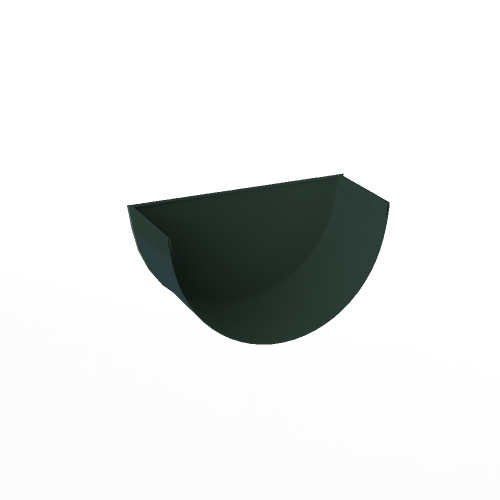 Заглушка желоба водосточного оцинкованная порошок ф120мм RAL 6012