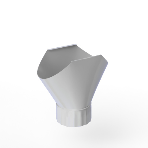 Воронка желоба оцинкованная накладная порошок ф150мм RAL 7047